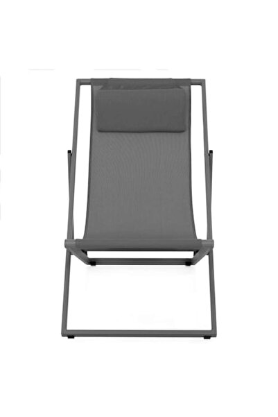 Maison Mex Scaun relaxare gradina/terasa, BEACH, L.100.5 l.60 H.93.8/34 cm, gri