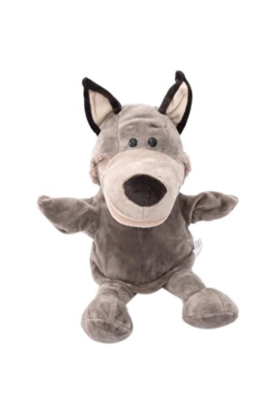 Flippy Hand Puppet, Plush, 25 x 10 x 8 cm, Wolf Model, Beige