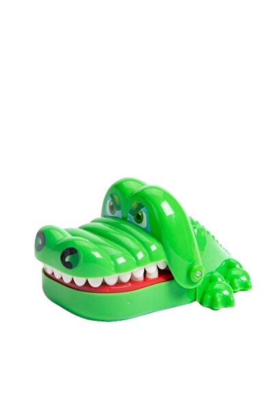 dalimag Jucărie interactivă pentru copii, crocodil cu dinți moi, 15,5 cm, verde