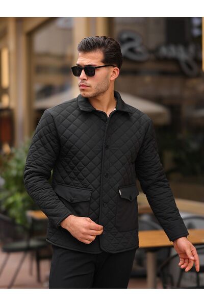 comstar Γούνινο καπιτονέ παλτό με κουμπωτά