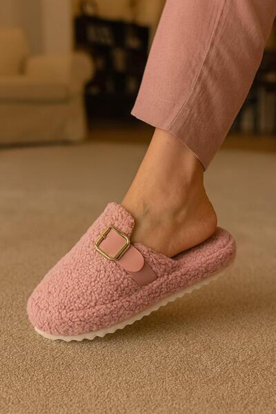 MODAONN Women's Buckle Towel Winter Women's Slippers