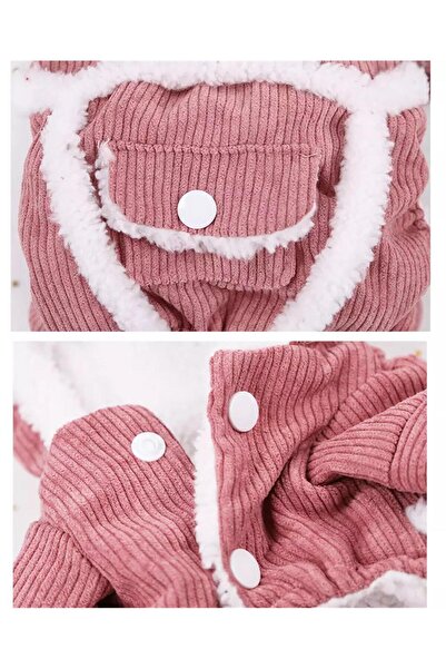 fara marca Geaca catei catifea roz XL40cm