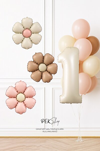 PEKSHOP Σετ μπαλονιών γενεθλίων με θέμα Bohemian Daisy, Σετ ρετρό μπαλονιών μ...