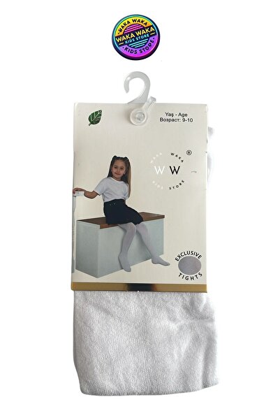 ww waka waka kids store Детски бели чорапогащи Удобна и дишаща материя За ежедневна употреба в училище