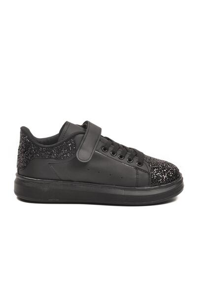WALKWAY 2540-K F Black Glitter Children's Sports Shoes
