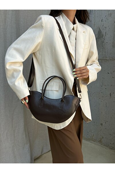 Adox Çanta Γυναικεία τσάντα χειρός και ώμου NEUSA MODEL ΚΑΦΕ