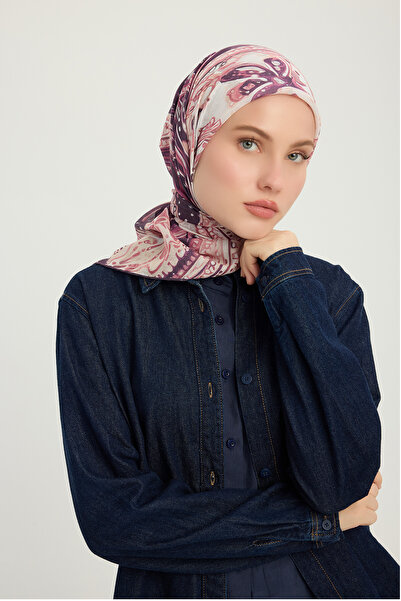 Schaless Cosmic Paisley - Πούδρα - Κασκόλ με σχέδιο Efilia - 90x90 εκ.