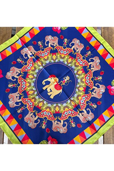 MODA وشاح ساتان منقوش ملون 60 × 60 سم