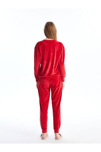 LC Waikiki LCW Young Bisiklet Yaka Nakışlı Uzun Kollu Kadın Pijama Takımı