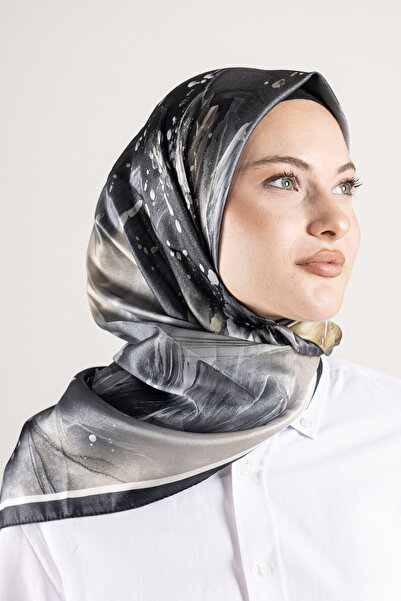 Akel Ψηφιακό κρυστάλλινο μοτίβο κασκόλ 95x95 – Παστέλ μοτίβο-5