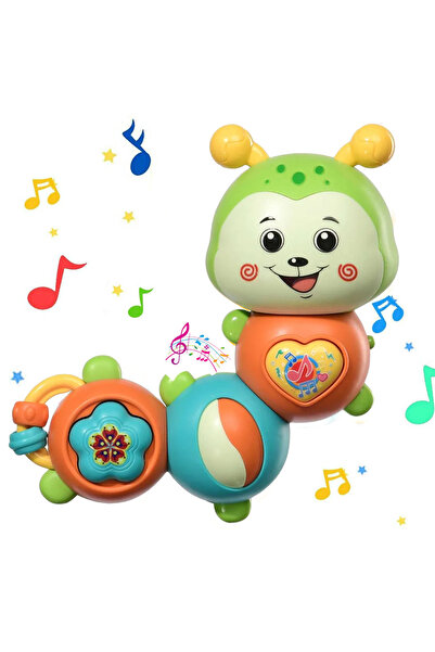 RCO Jucarie interactiva cu functie de rotire 360 de grade si lumini, Omida, 2...