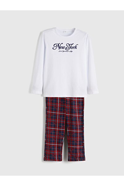 LC Waikiki Bisiklet Yaka Erkek Çocuk Pijama Takımı