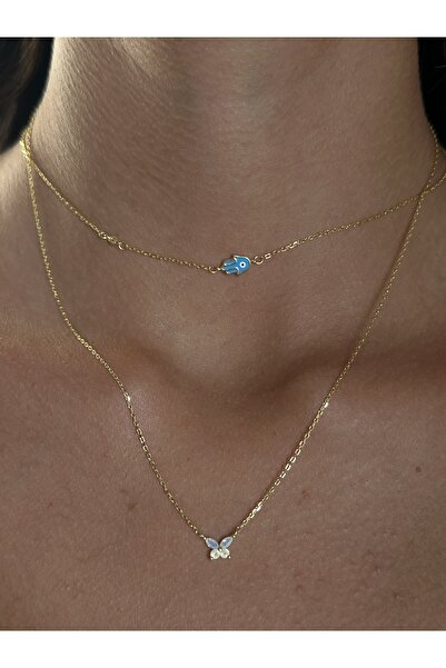 Sade Accessory Mavi Mineli El Kolye