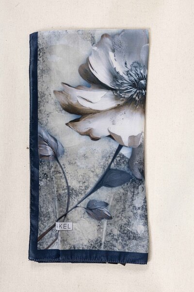 Akel Ψηφιακό κρυστάλλινο μοτίβο κασκόλ 95x95 – Παστέλ μοτίβο-4