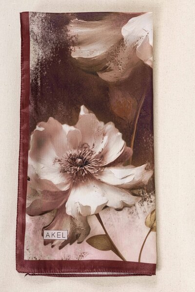 Akel Ψηφιακό κρυστάλλινο μοτίβο κασκόλ 95x95 – Παστέλ μοτίβο-4