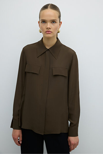 Roman Süs Cep Kapaklı Gömlek Haki K2613516_023