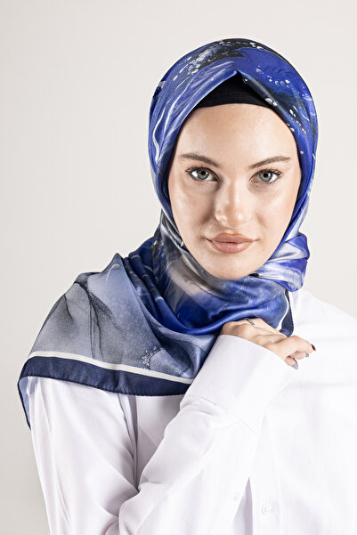 Akel Ψηφιακό κρυστάλλινο μοτίβο κασκόλ 95x95 – Παστέλ μοτίβο-5