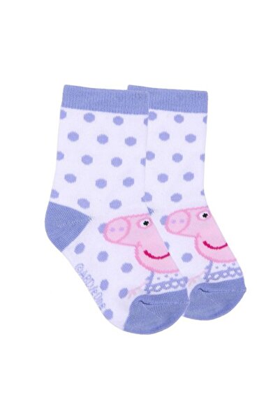 Cerda Peppa Pig Girls' 5-Pack Long Socks Set, Size 15/16, Pink & White, Ages 0+ Months, Cotton Blend