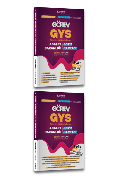 hukuk öğretir Görevde Yükselme Sınavı Görev GYS Soru Bankası Kitabı