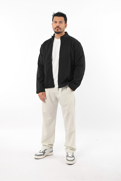 Rodrigo Erkek Mevsimlik İçi Astarlı Örme Pamuk Kumaş Fermuarlı Mont