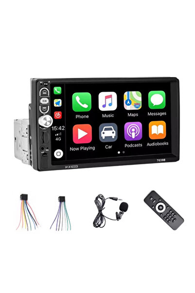 MaxTech MP5 Player universal Carplay si Android auto 1 Din, MaxTech®, display HD de 7 inch, Aux, Card SD