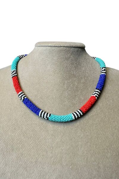 Uretti - Özlem 9422 5139 Handmade Prison Craft Sand Bead Necklace and Bracelet Set