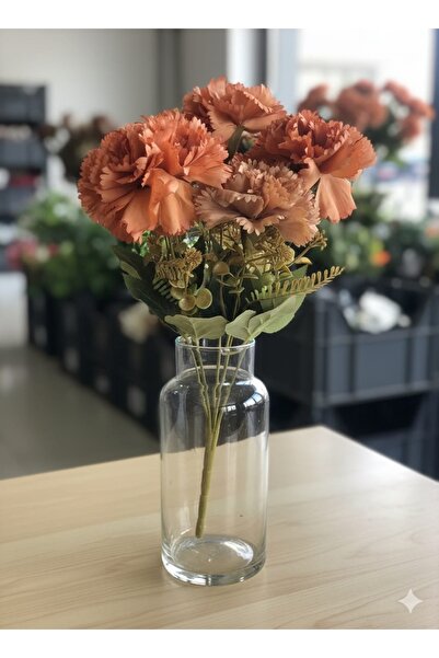 7-head 40 cm Clove orange salmon colored home vase decor product