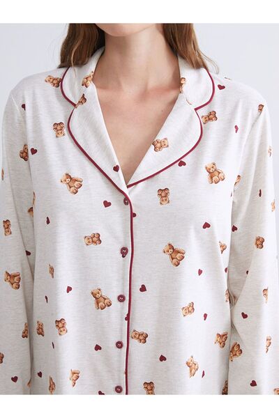 LC Waikiki LCW DREAM Gömlek Yaka Hamile Pijama Takımı