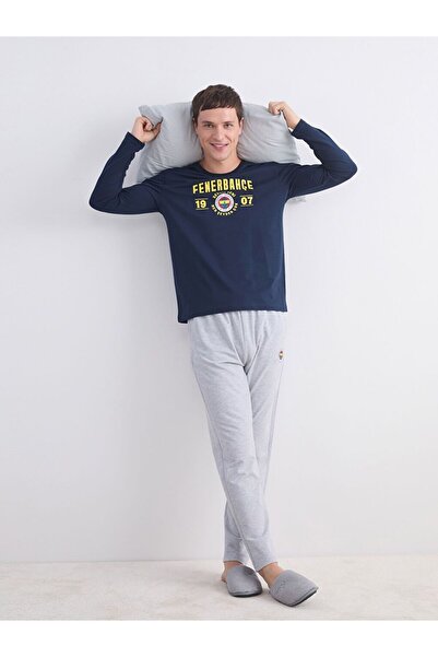 LC Waikiki Standart Kalıp Fenerbahçe Baskılı Erkek Pijama Takımı