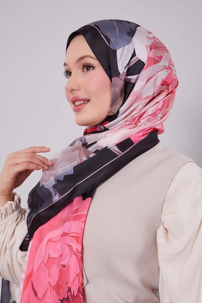 Levidor Pink Lotus Pattern Indian Silk Shawl