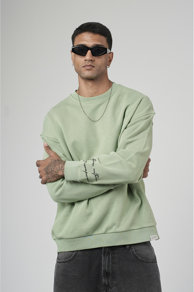 Butik Trend Biz Oversize Fit Men's Sweatshirt with Back Print