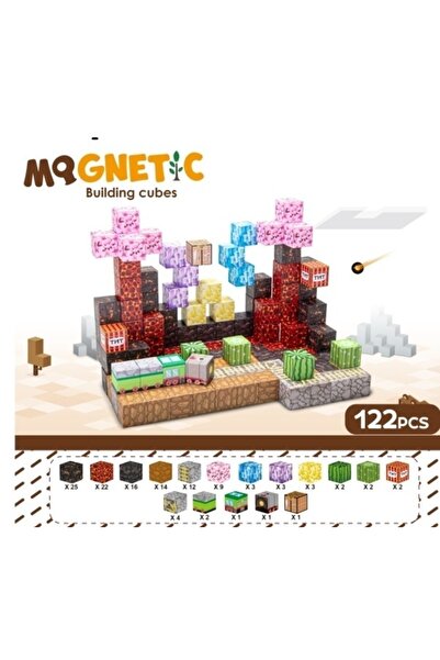 OEM Magnetic Blocks Set Minecraft Magnetic Rock Theme 122 pieces