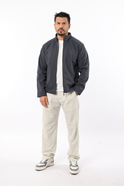 Rodrigo Ανδρικό εποχιακό παλτό με επένδυση από πλεκτό βαμβακερό ύφασμα με φερμουάρ