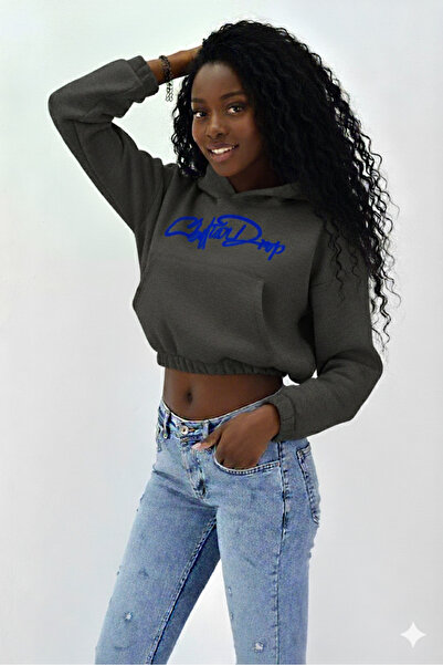 Afri Hanorac neon pentru femei Christian Drop Written cu glugă Crop croială A...