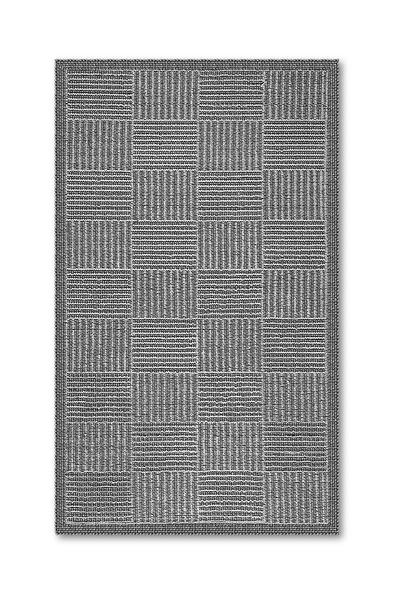 Bluenity More Boucle Natural Cotton 2-Piece Bath Mat Set 60X100 50X60 Gray