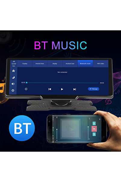 MaxTech Navigatie Auto GPS Portabila Wireless Carplay & Android MaxTech®, 3in1, Ecran tactil de 9.3