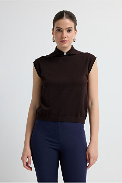 adL Dik Yaka Triko Bluz