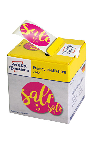 Avery Zweckform Etichete autoadezive 3847, 100xØ38 mm 200xØ17 mm, 300 buc/rola