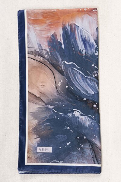 Akel Ψηφιακό κρυστάλλινο μοτίβο κασκόλ 95x95 – Παστέλ μοτίβο-5