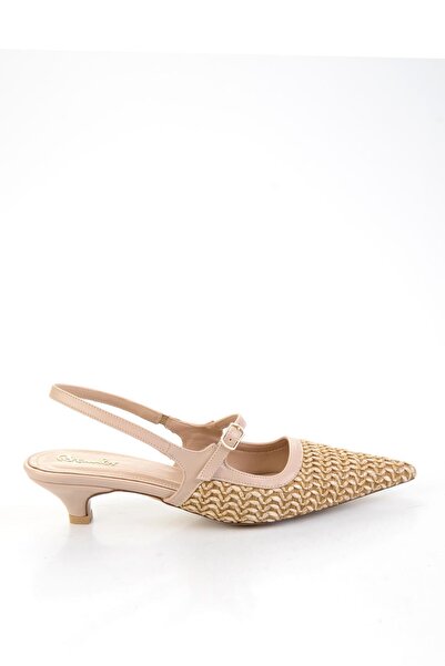 Bambi Bej Kadın Klasik Topuklu Ayakkabı K01209074028