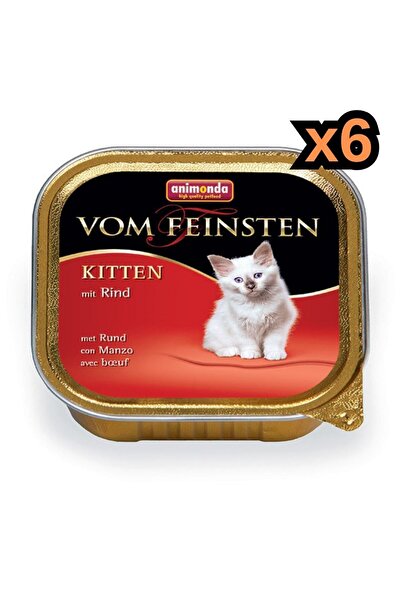 Animonda Vom Feinsten Kitten Sığır Etli Yaş Yavru Kedi Maması 6x100gr