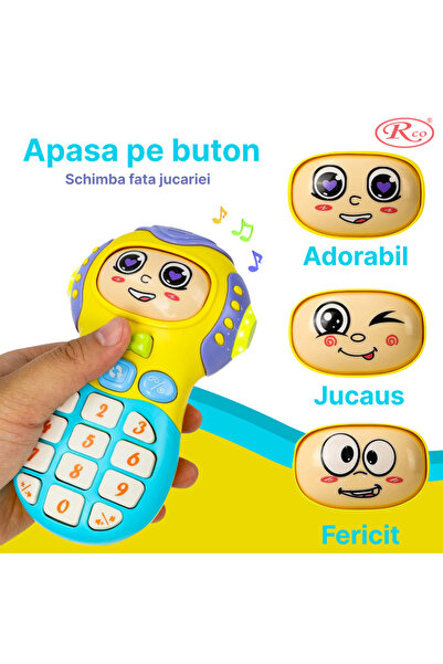 RCO Set Jucarii Interactive, Telefon, volan si chei masina cu lumini si sunete, +12 luni, WW7027