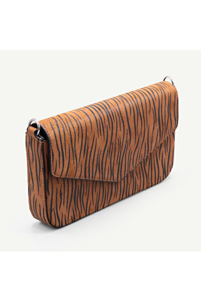 Uderra Leather حقيبة كتف نسائية من الجلد الطبيعي من أوديرا - S1KZ0316-Zebra