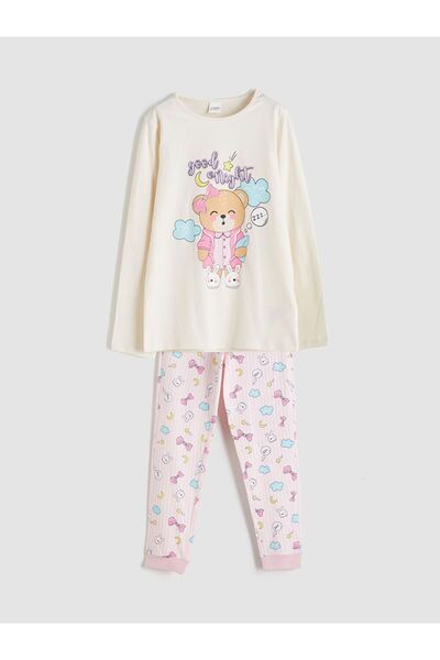 LC Waikiki Lcw Kids Crew Neck Girls Pajamas Set