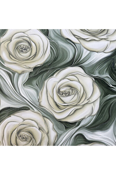 MallDeco Tapet din vinil pentru sufragerie, verde, Rouz Design