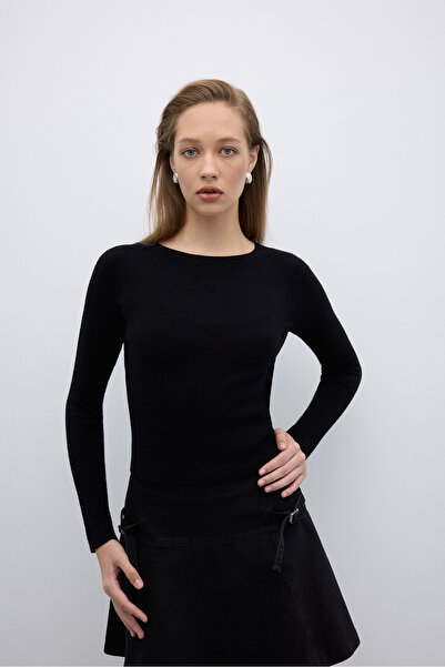 Roman Bisiklet Yaka Triko Siyah K2671016_001