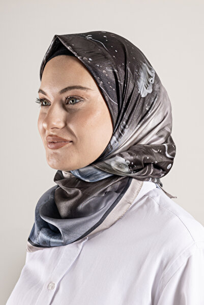 Akel Ψηφιακό κρυστάλλινο μοτίβο κασκόλ 95x95 – Παστέλ μοτίβο-5