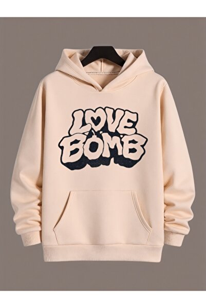 ArtYus Φούτερ Unisex Love Bomb Πολύχρωμο Ειδικό με τύπωμα Βαμβακερό oversized...