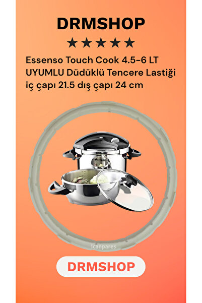 shopdrm Essenso Uyumlu Touch Cook 4.5-6 Lt Düdüklü Tencere Lastik Kapak Conta...
