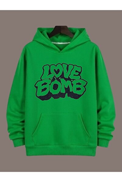 ArtYus Unisex Love Bomb Colorat Special cu imprimeu Bumbac supradimensionat c...